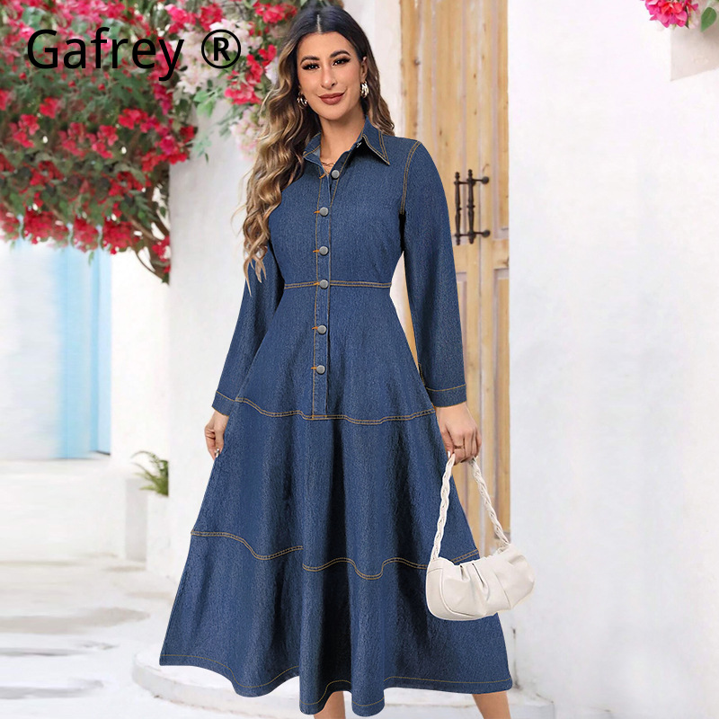 Belted Shirt Dress - Nuevo Vestido Camisero Vaquero de Moda,