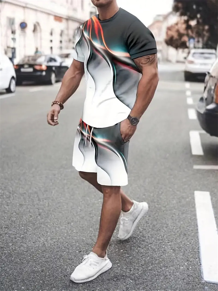 Trend Women Fashion - Camiseta con textura degradada para hombre