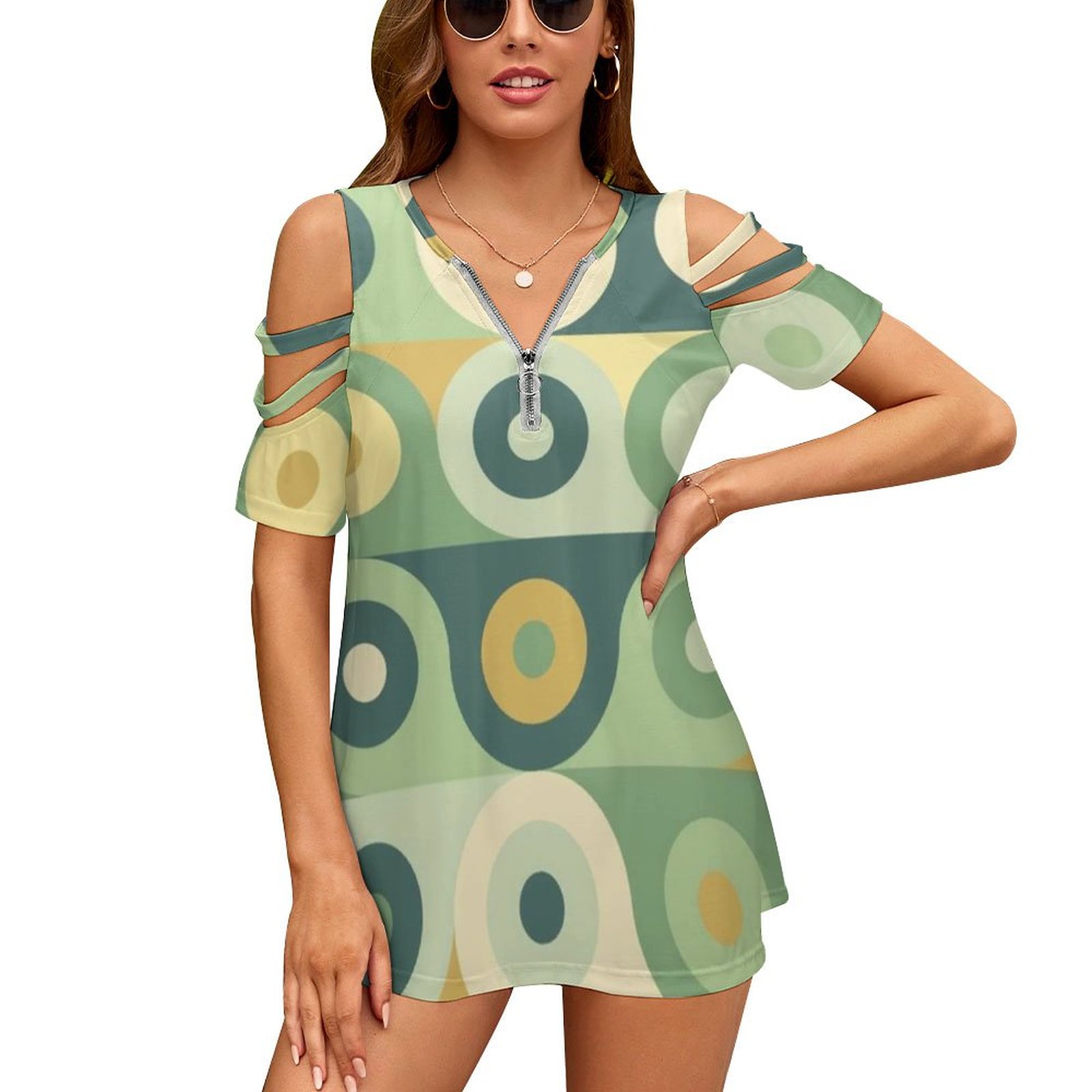 Women'S Fashion Of The 60S - Groovy 70's Pattern Mujer Cremallera Varios