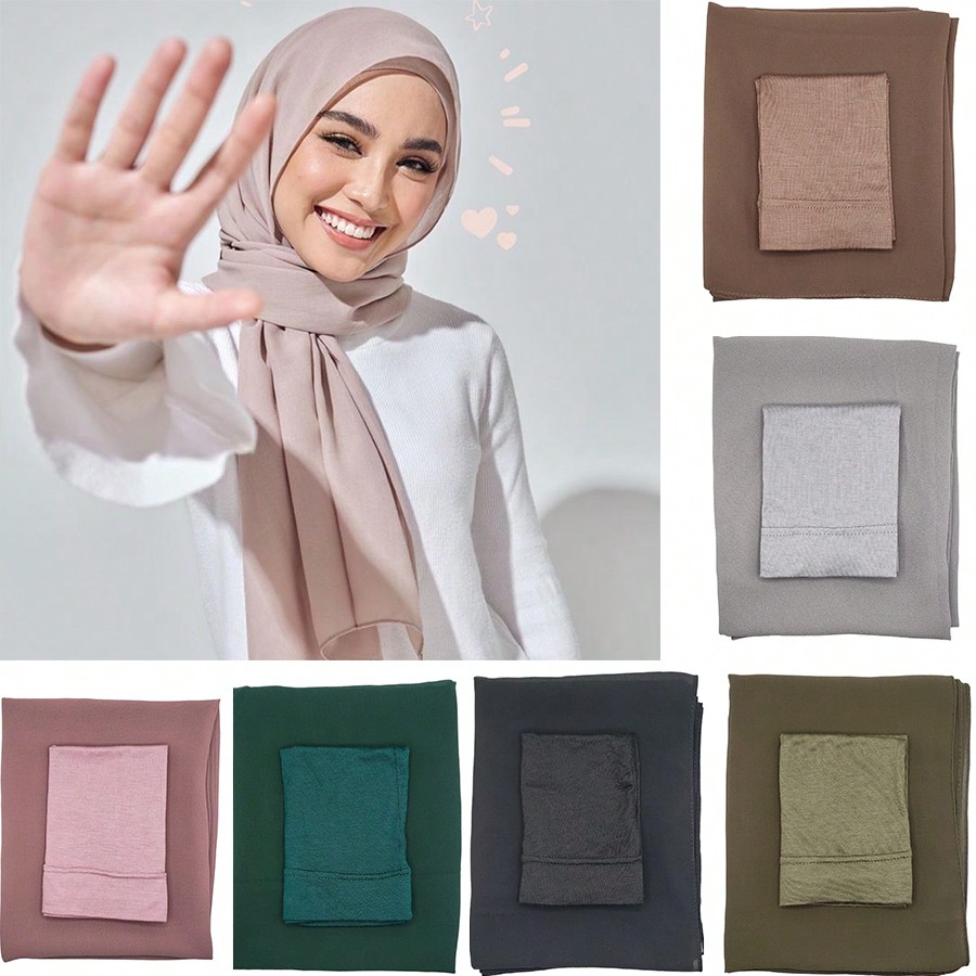 Women Fashion Youtube - Conjunto de 2 piezas de hiyab