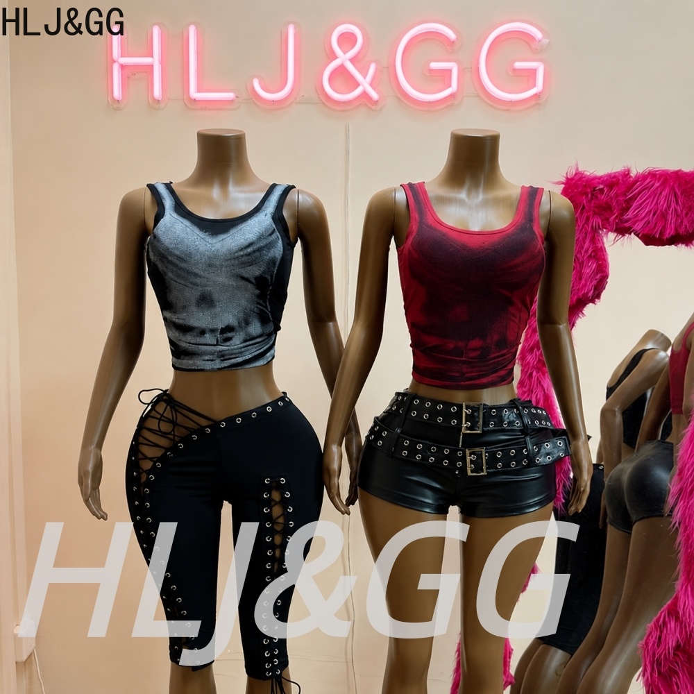 Tie Dye Two Piece - HLJ&GG-Tops con estampado Tie Dye Y2K