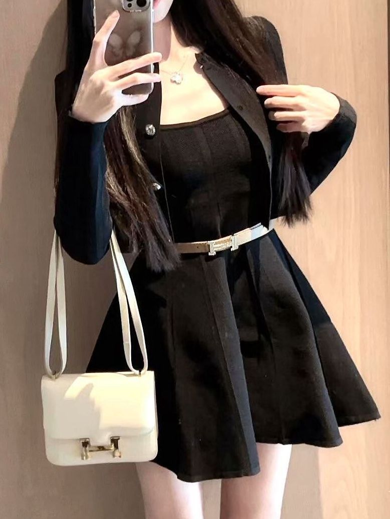 Belted Shirt Dress - Vestido de Punto Otoño-Invierno con Falda