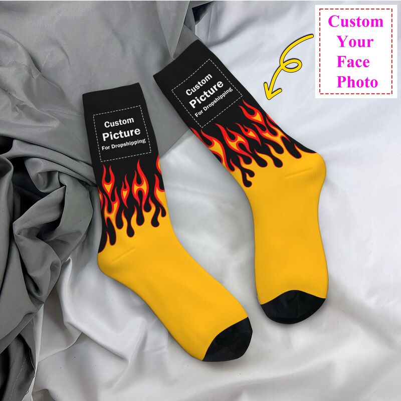 Women Fashion Logo - Calcetines de vestir con logotipo de