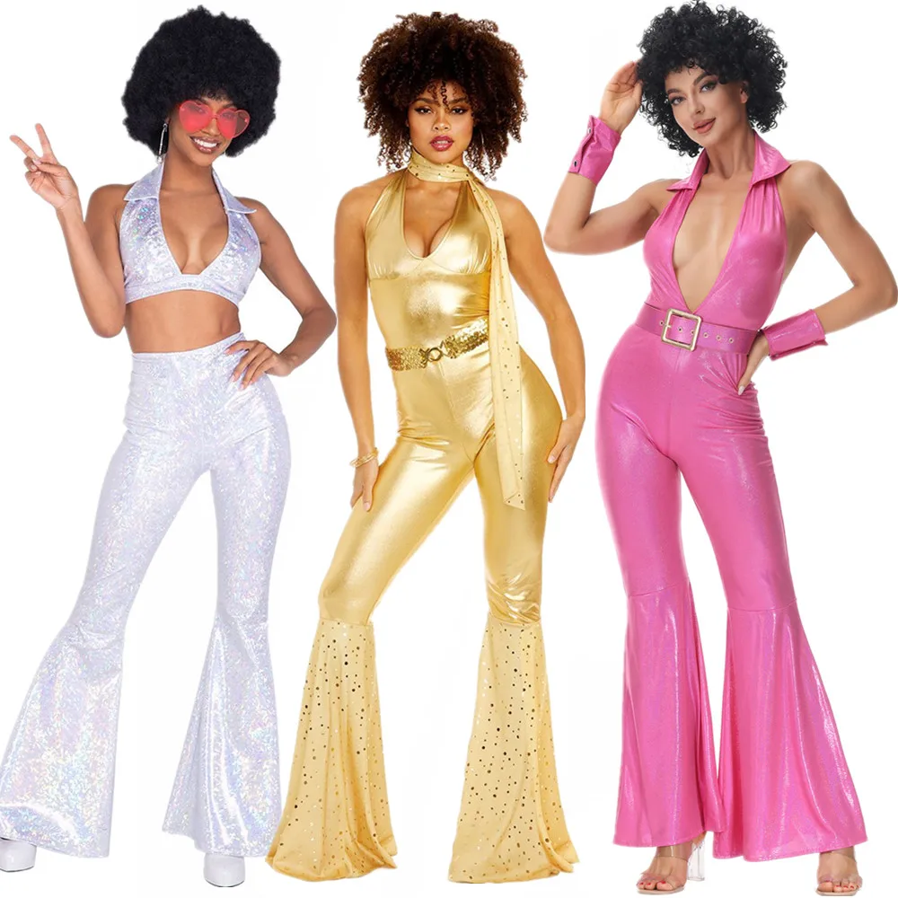 Women'S Fashion From The 70S - Mujer Sexy 70s 80s disfraz Hippie