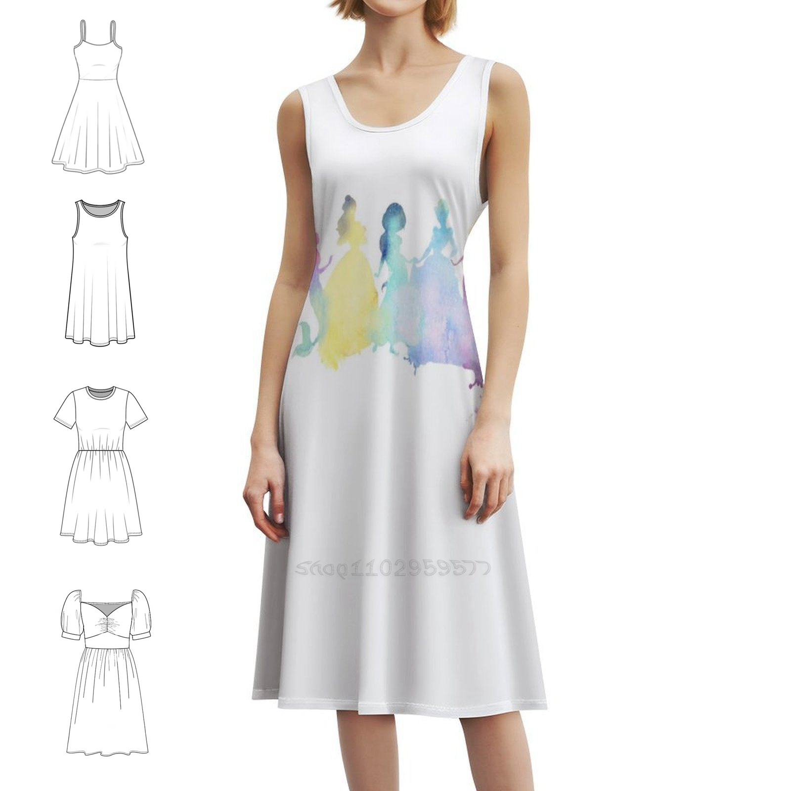 Smocked Dress Women - Las colores de las princesas vestido