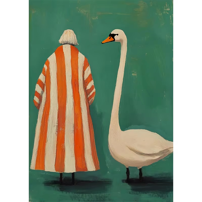 Women'S Fashion Of The 60S - Pintura al Óleo Retro Abstracta, Moda