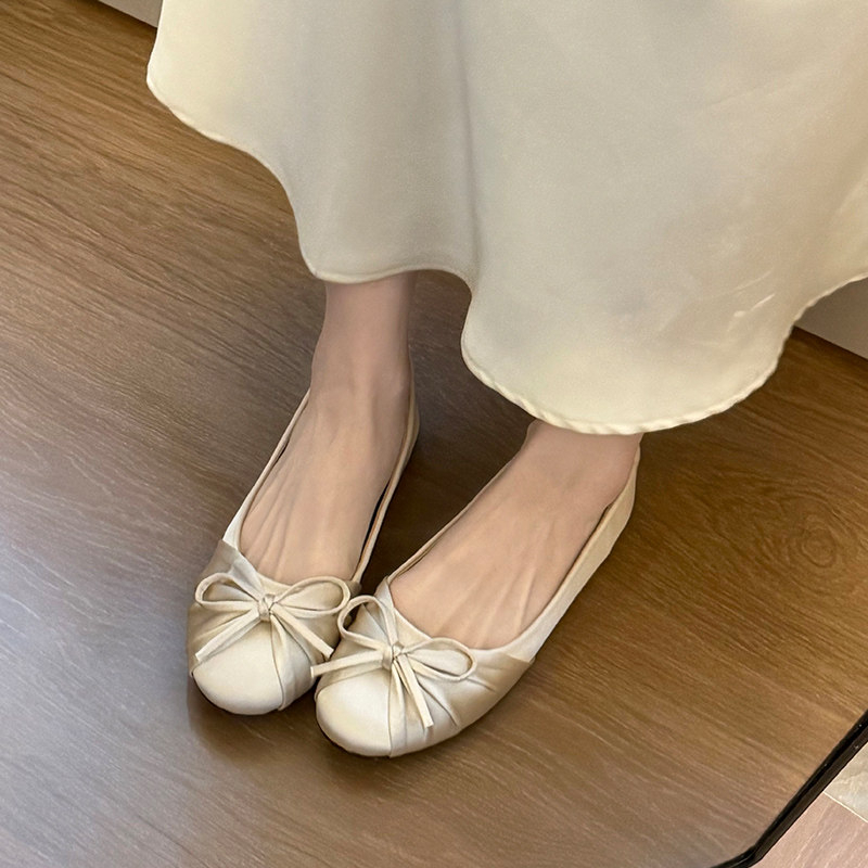 Women Fashion Heels - Nuevos Zapatos Planos de Satén con
