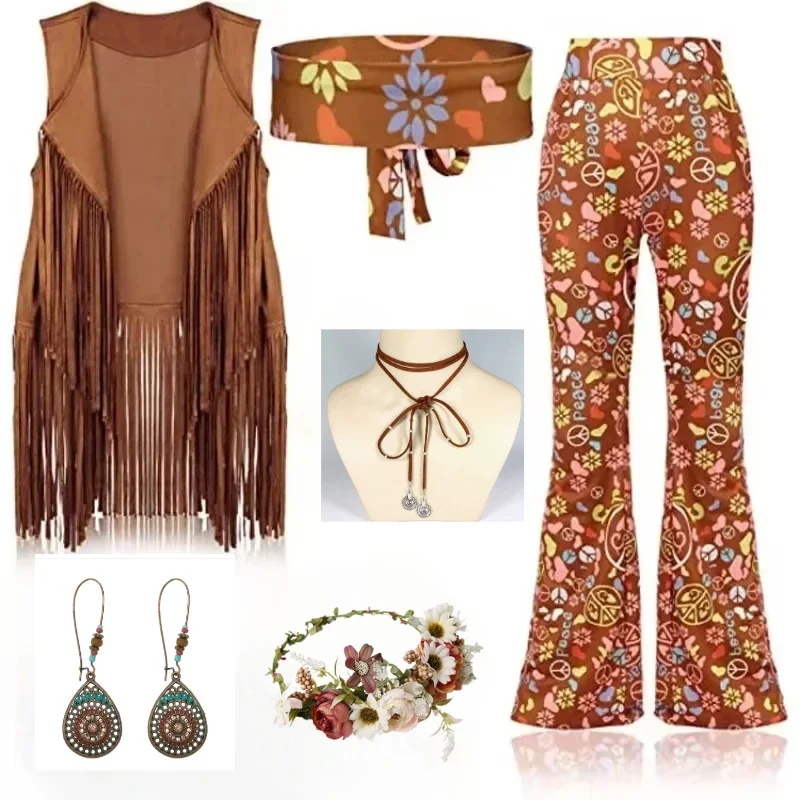 Women'S Fashion From The 70S - Disfraz de discoteca Hippie de los
