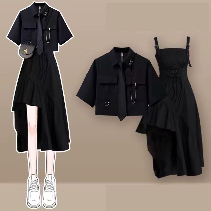 Belted Shirt Dress - Conjunto de Dos Piezas de Verano