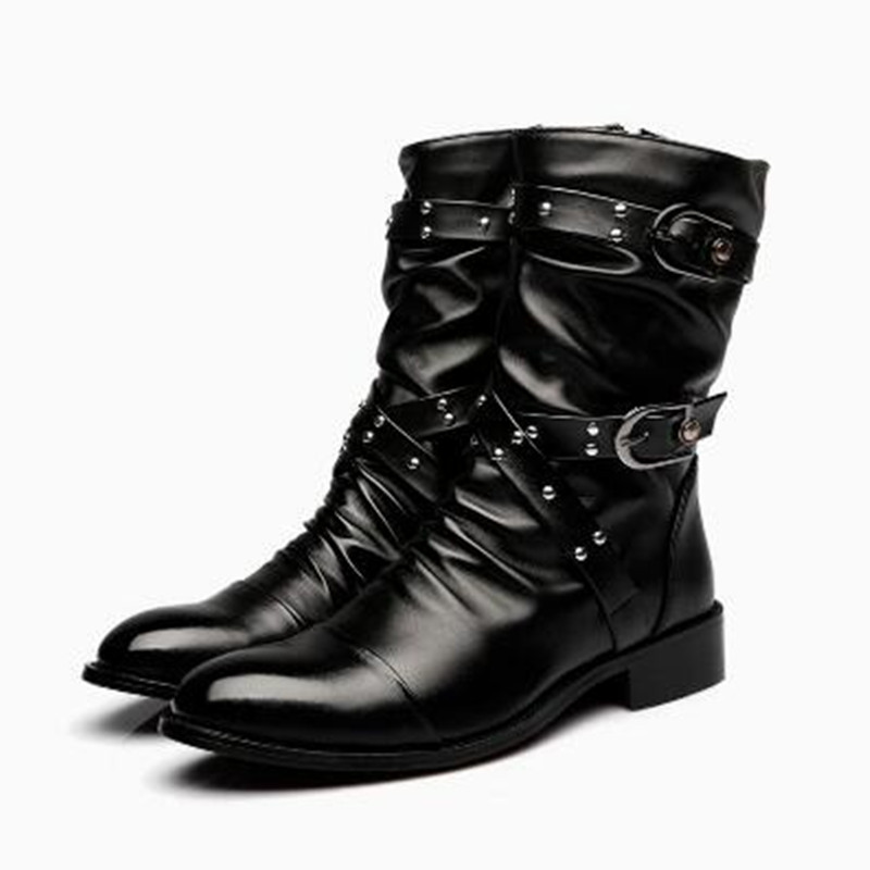 Women Fashion Youtube - Botas de Media Caña de Cuero