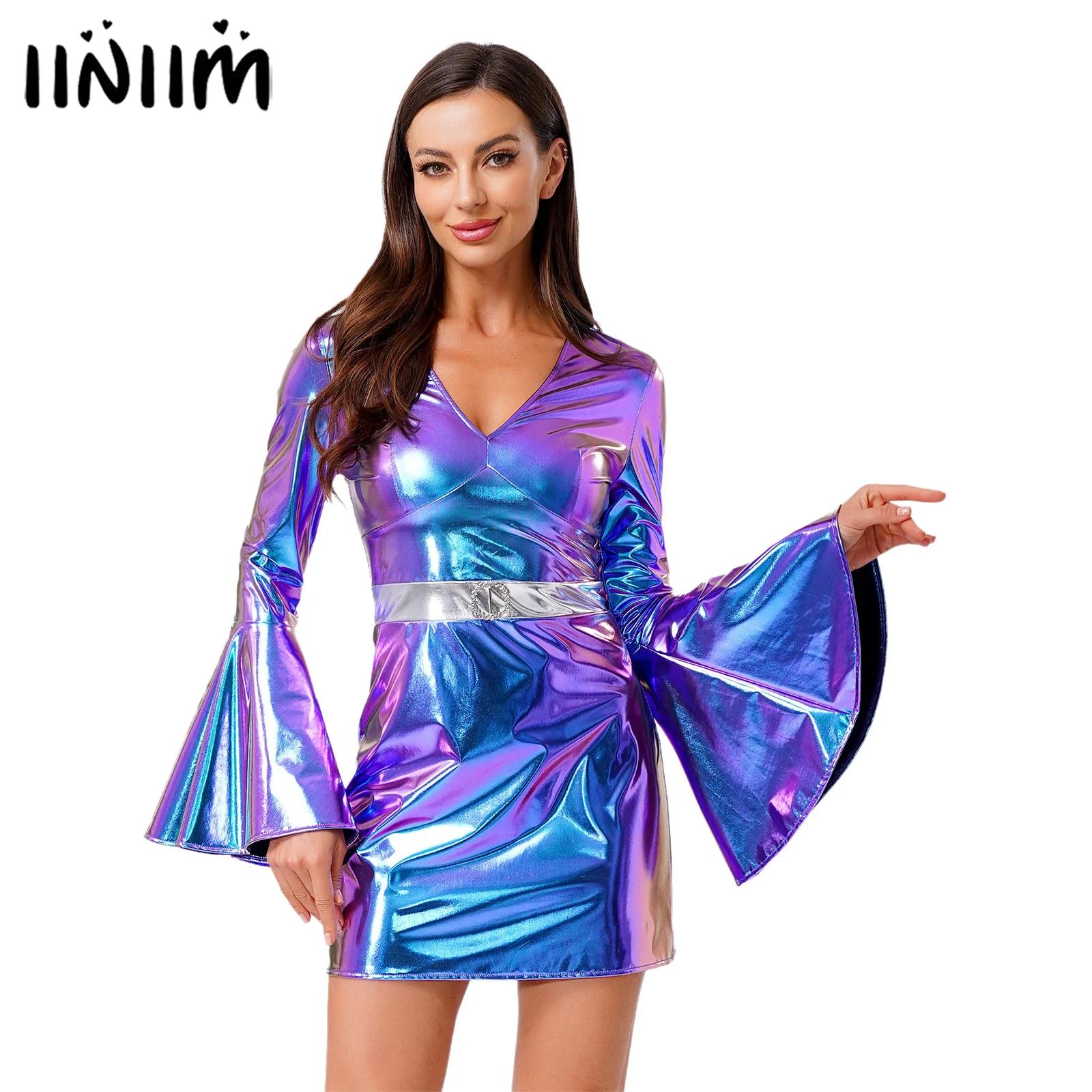 Women'S Fashion From The 70S - Vestido ajustado Retro de los años