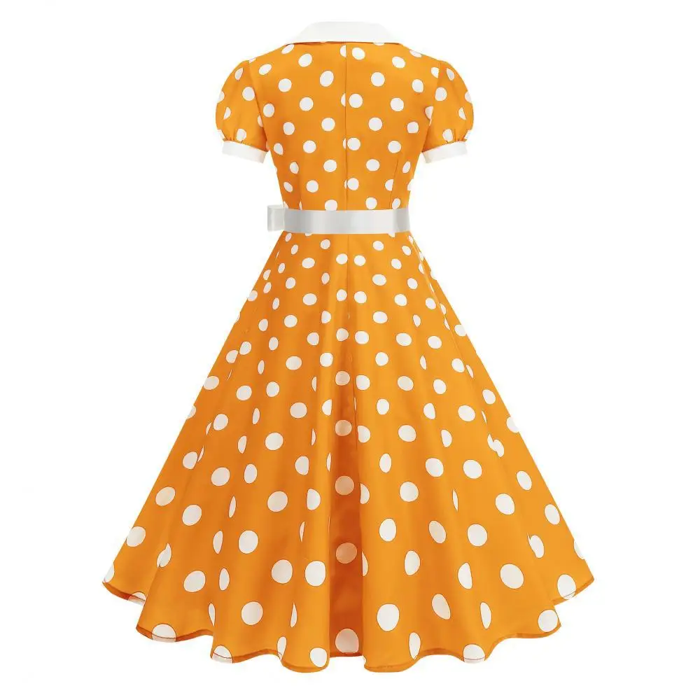 Women'S Fashion Of The 60S - Vestido Vintage de lunares para mujer,