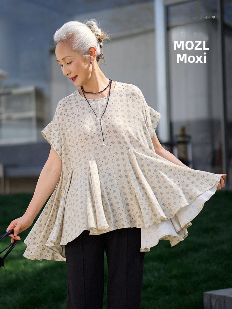 Women'S Fashion Of The 60S - Muzhi Camiseta de manga corta fina