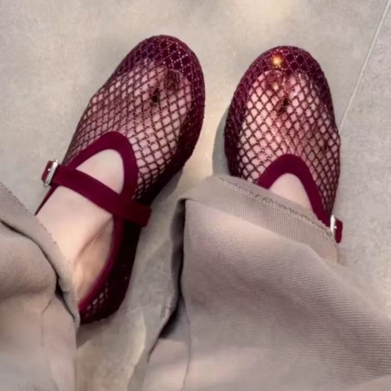 Women Fashion Heels - Sandalias Baotou con Pedrería Hueca para