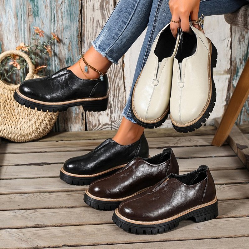 Women Fashion Heels - Zapatos de Mujer Estilo Británico Retro,