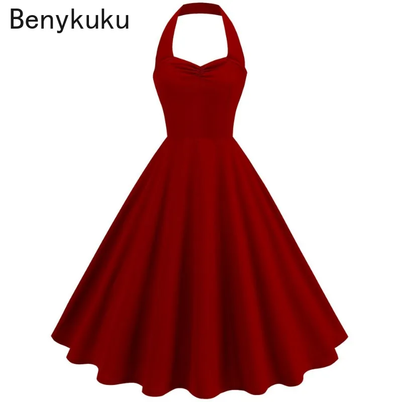 Women'S Fashion Of The 60S - Vestido Halter Vintage Sin Espalda Estilo