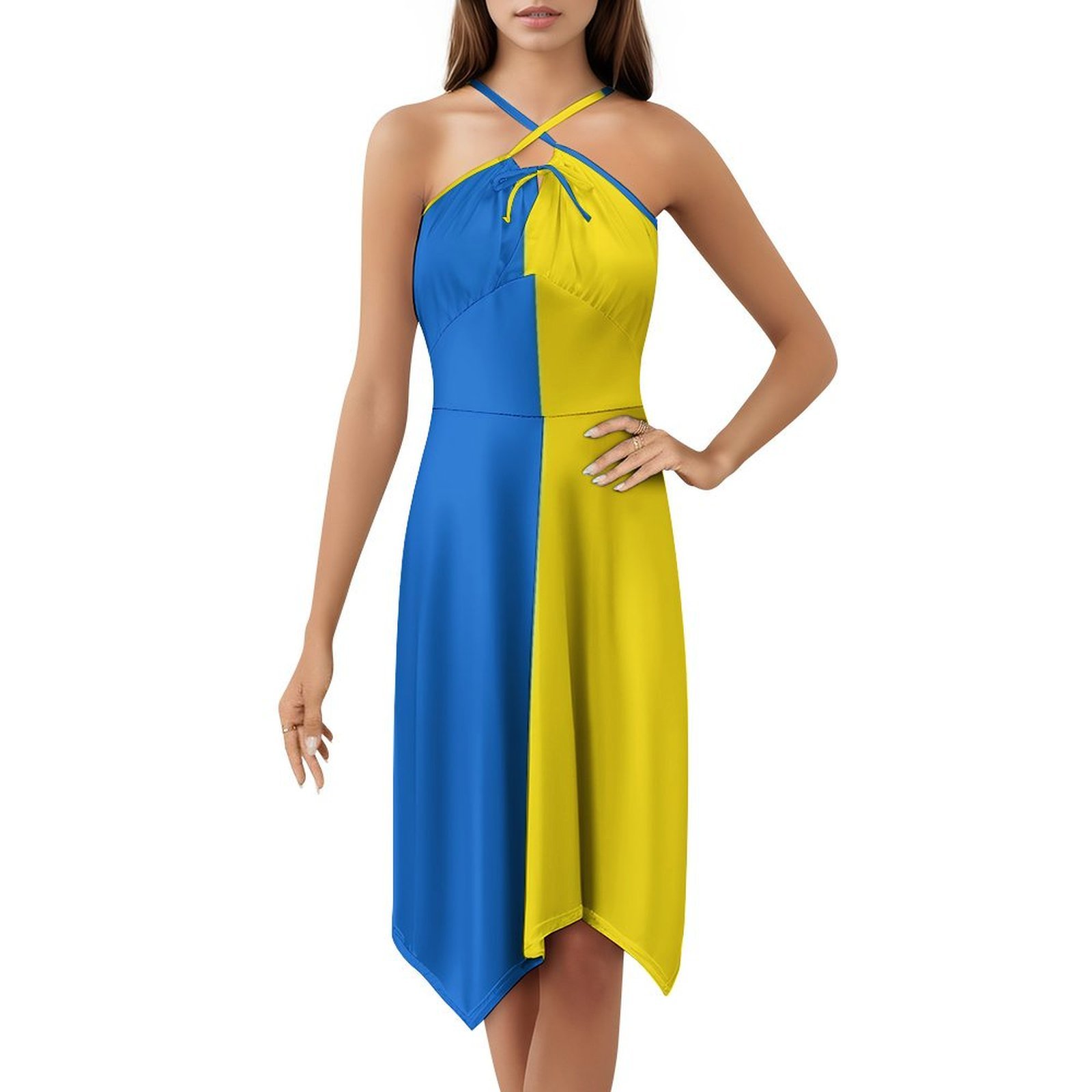 Smocked Dress Women - Vestido tipo bata Floral con bandera