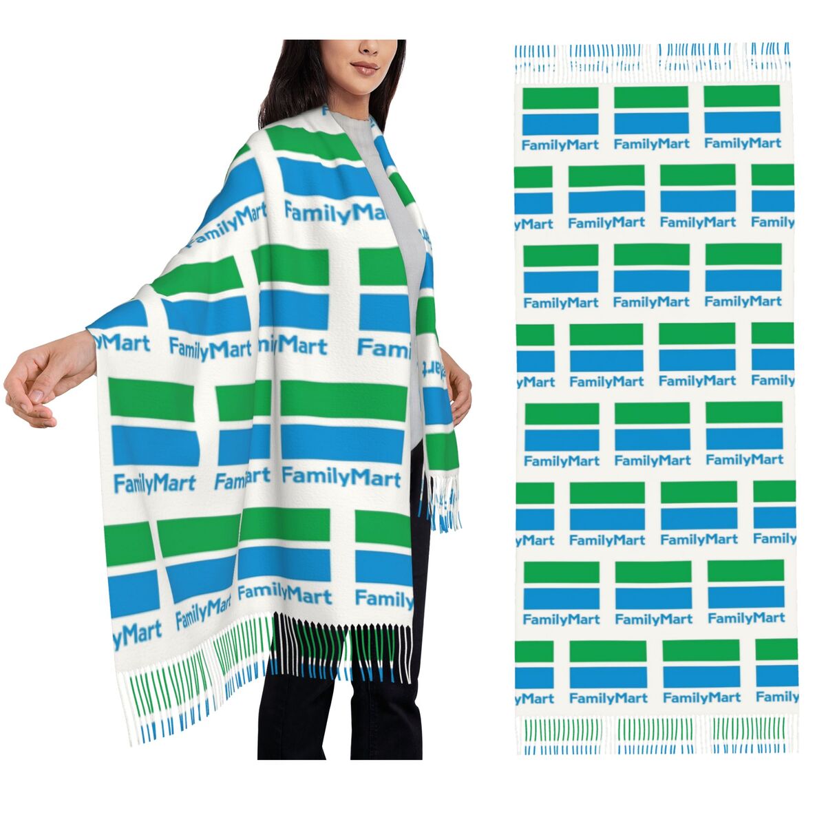 Women'S Fashion Mart - Bufanda Family Mart, bufandas con borlas,