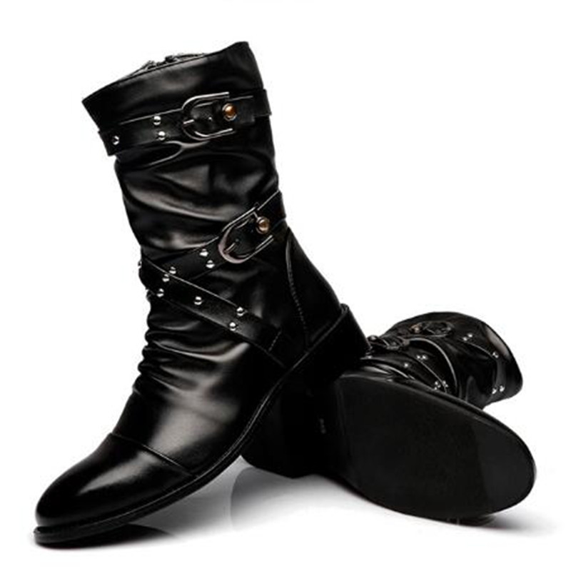 Women Fashion Youtube - Botas de Media Caña de Cuero