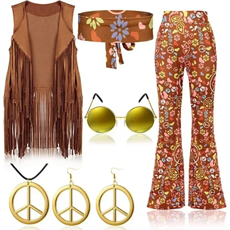 Women'S Fashion From The 70S - Disfraz de discoteca Hippie de los