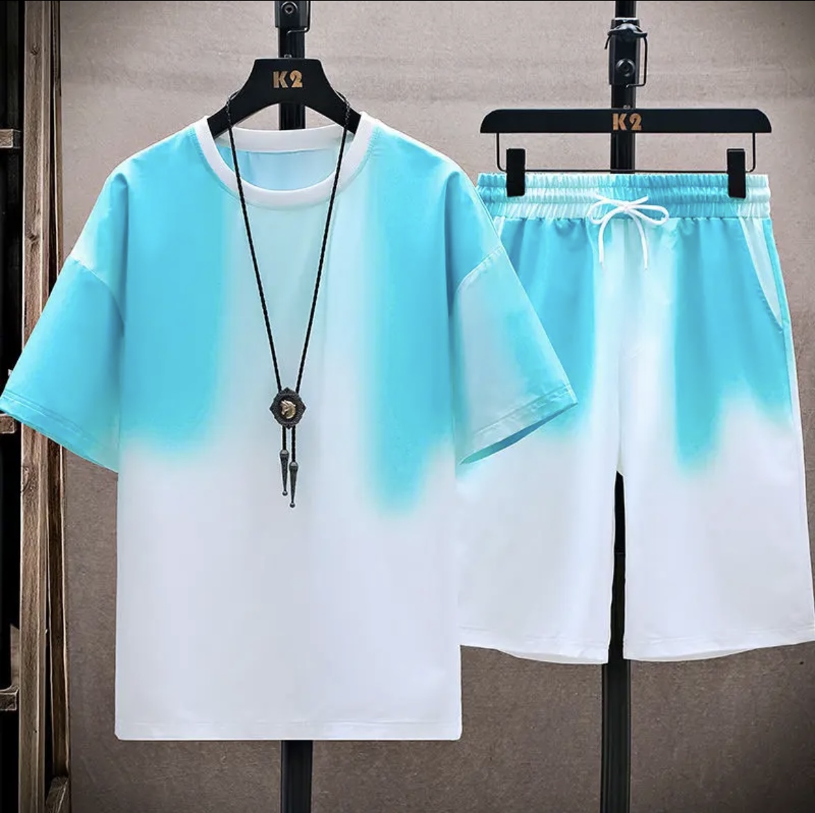 Women Fashion Korean - Nuevo conjunto de seda helada para