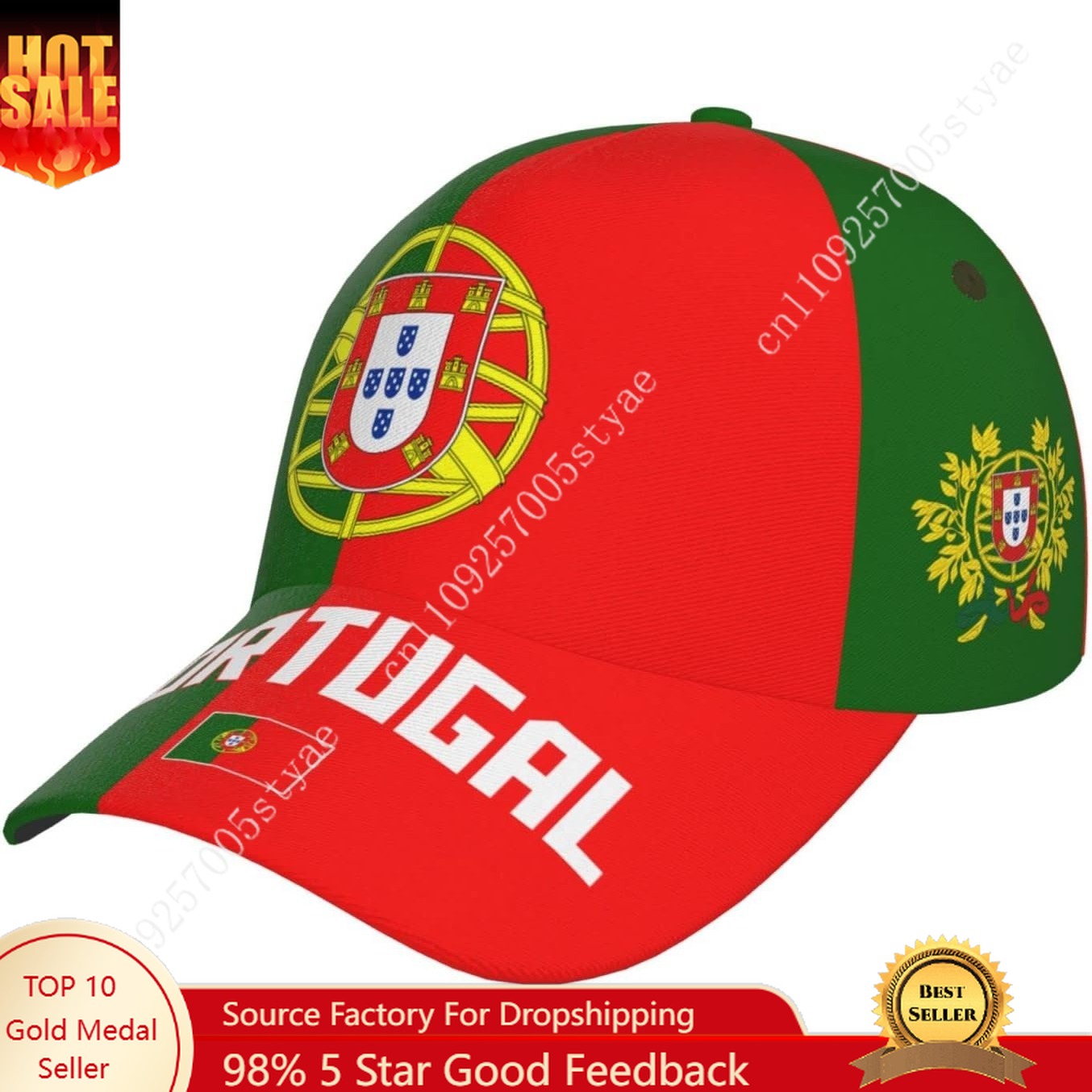Women'S Fashion Portugal - Sombrero con bandera de Portugal para