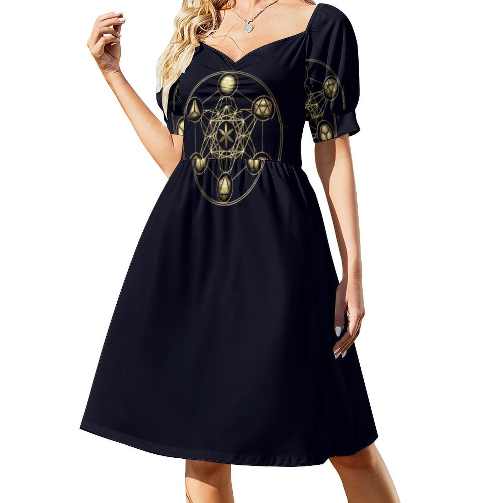 Platonic Solid Metatrons Cube  - Women Fashion Gown reseña y precio