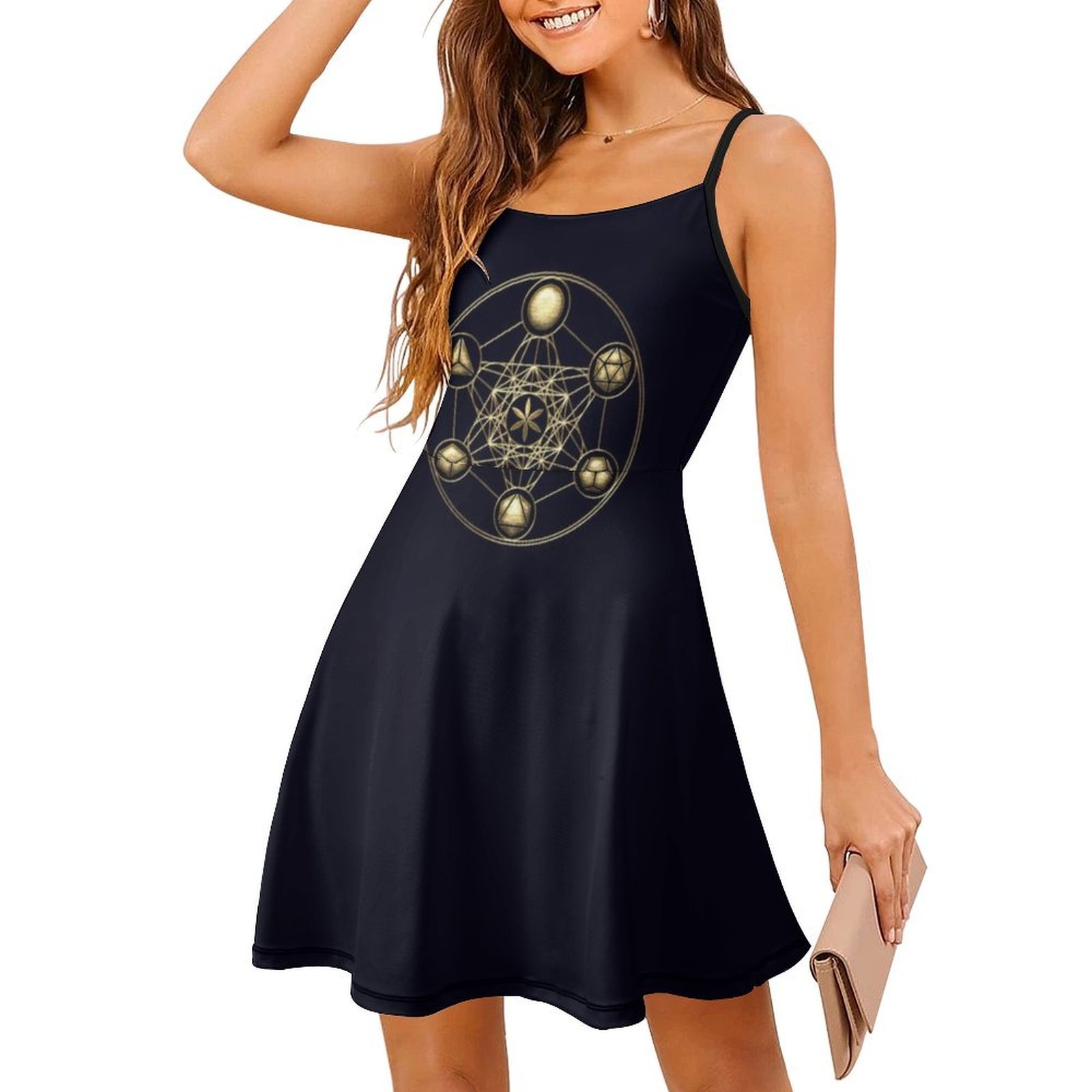 Platonic Solid Metatrons Cube  - Women Fashion Gown reseña y precio