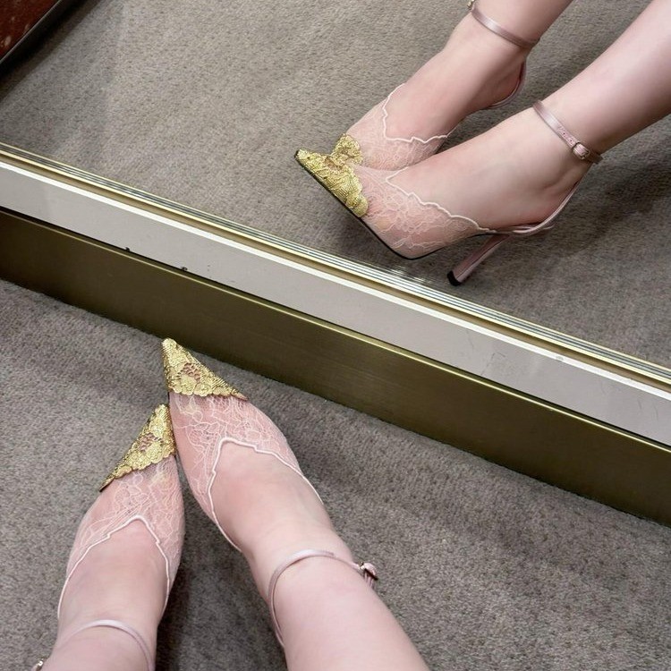 Sandalias de Tacón Alto con Pu - Women Fashion Korean reseña y precio