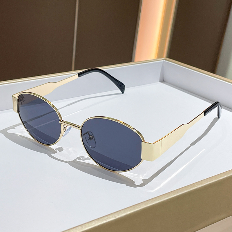 Gafas de Sol Redondas de Metal - Women'S Fashion Eyeglass Frames reseña y precio