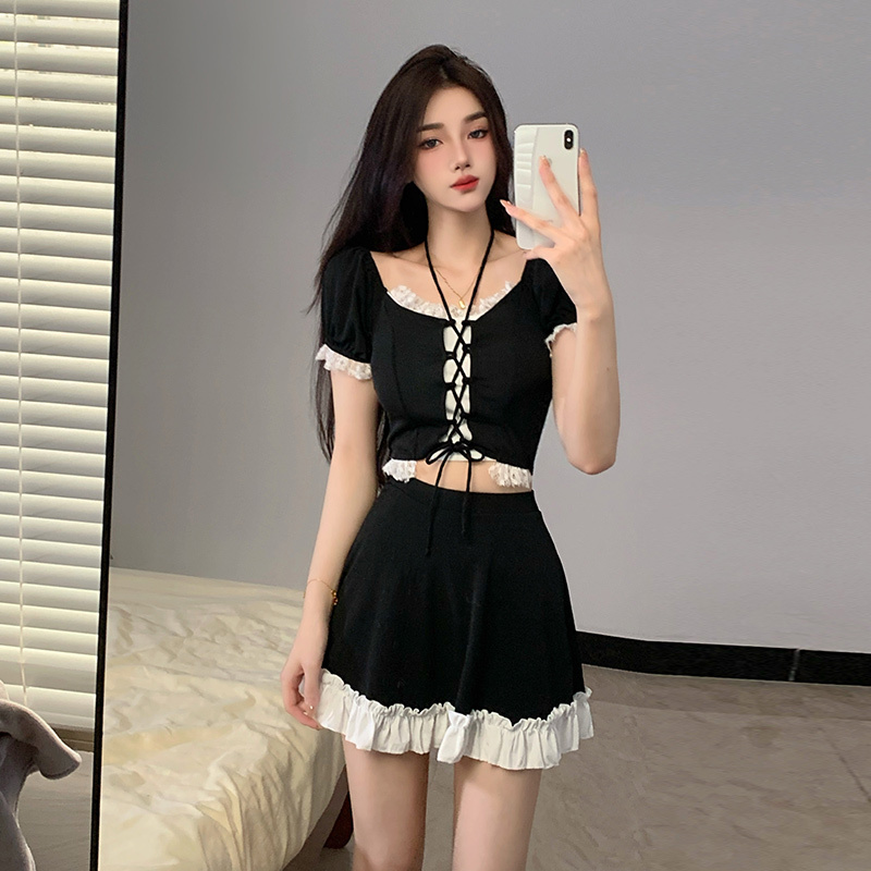 Traje de Baño de Dos Piezas Es - Women Fashion Korean reseña y precio
