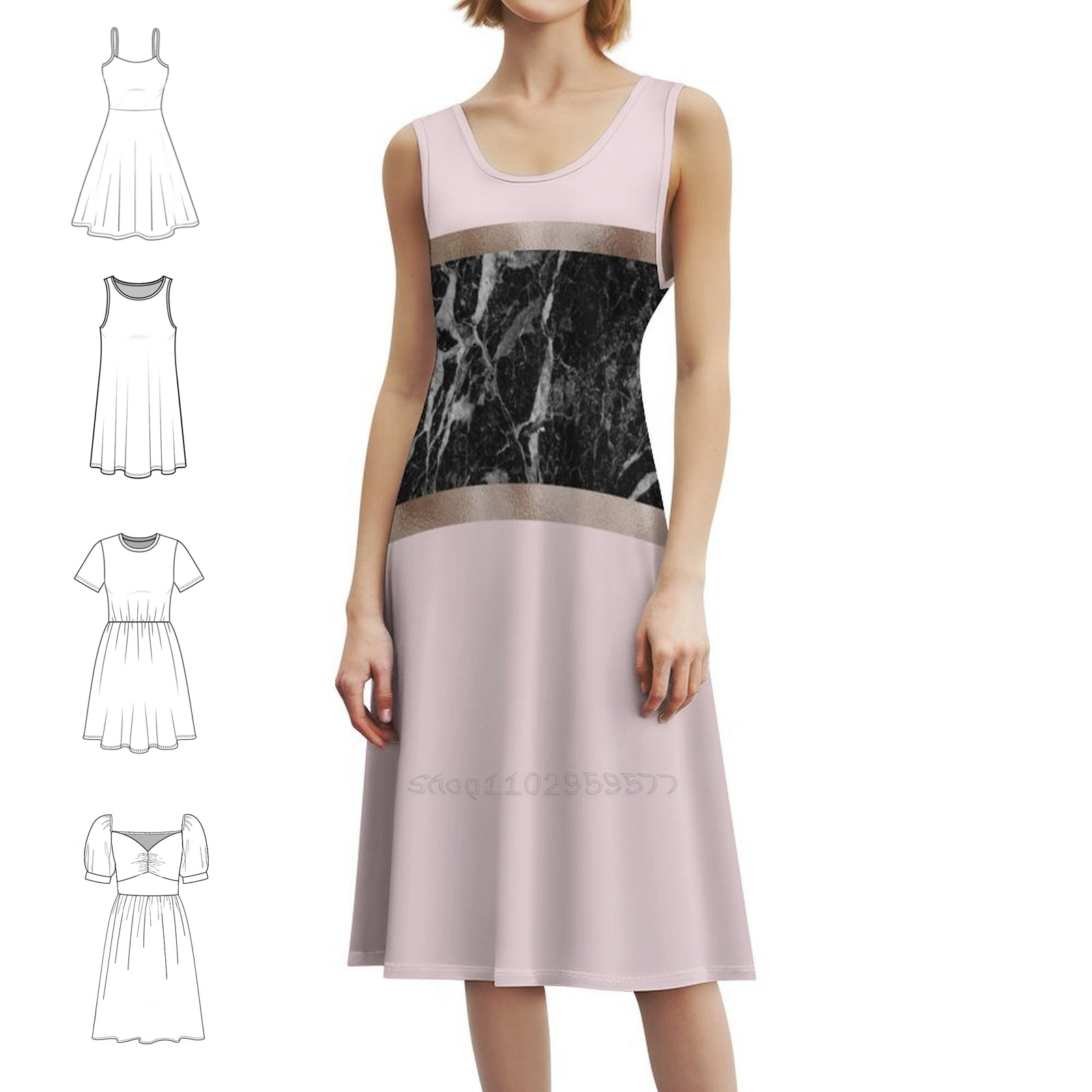 Vestido bohemio elegante con f - Women Fashion Gown reseña y precio