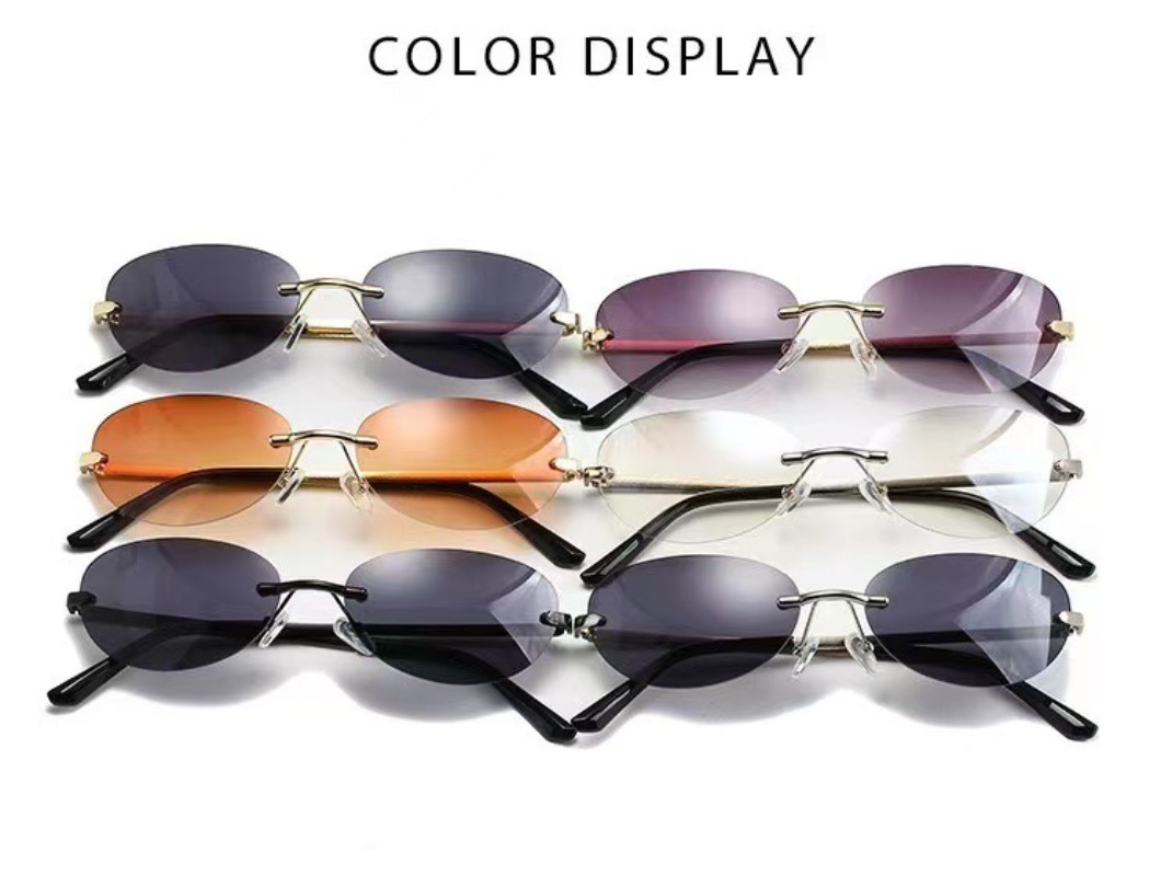 Gafas de sol ovaladas sin mont - Women'S Fashion Eyeglass Frames reseña y precio