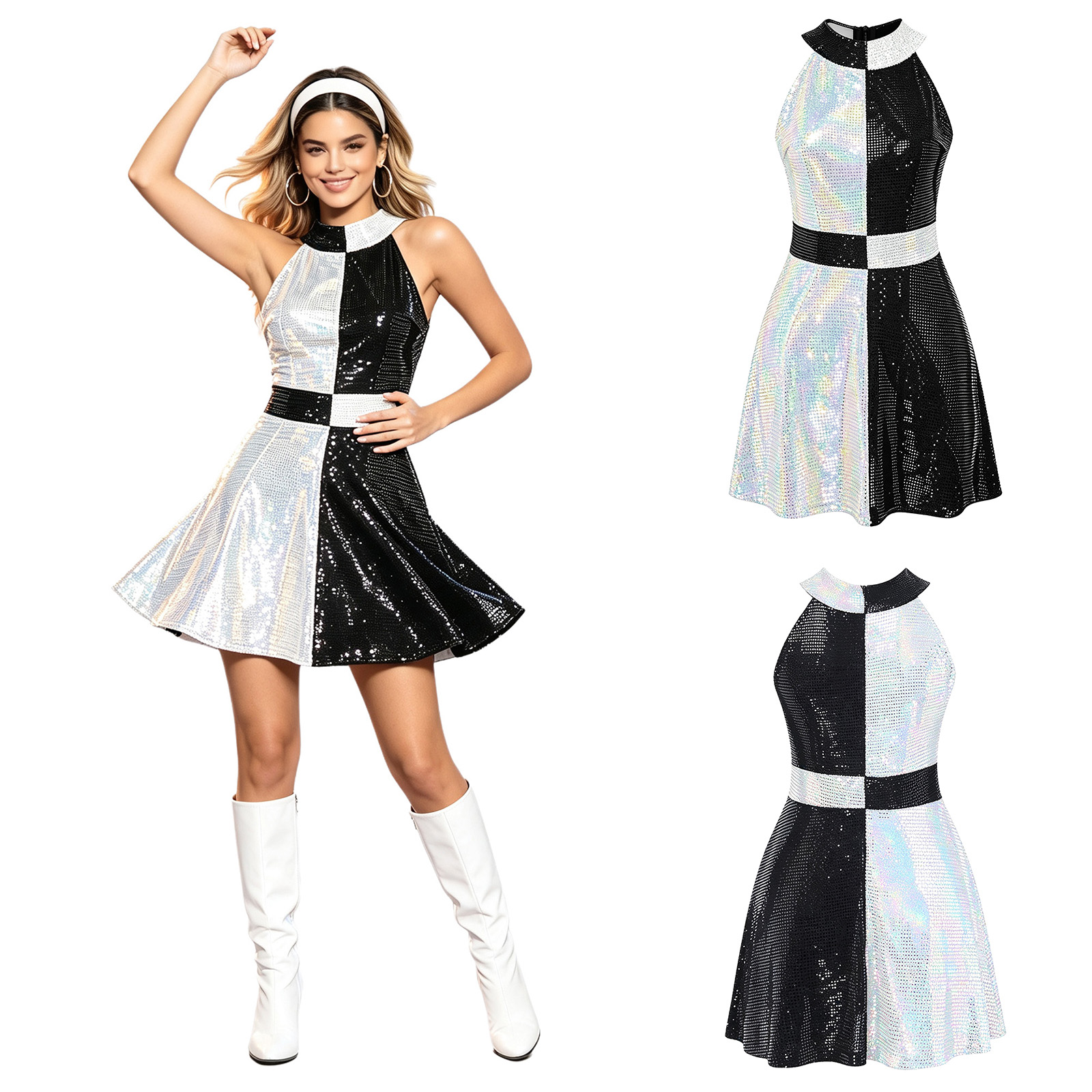 Vestido de lentejuelas sin man - Women'S Fashion Of The 60S reseña y precio