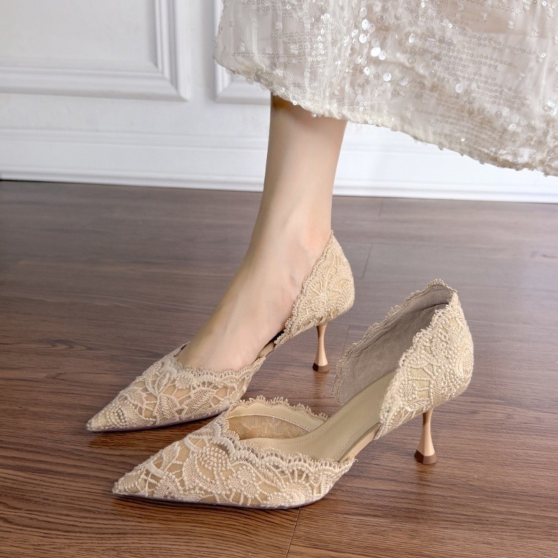 Zapatos de tacón alto de encaj - Women Fashion Heels reseña y precio