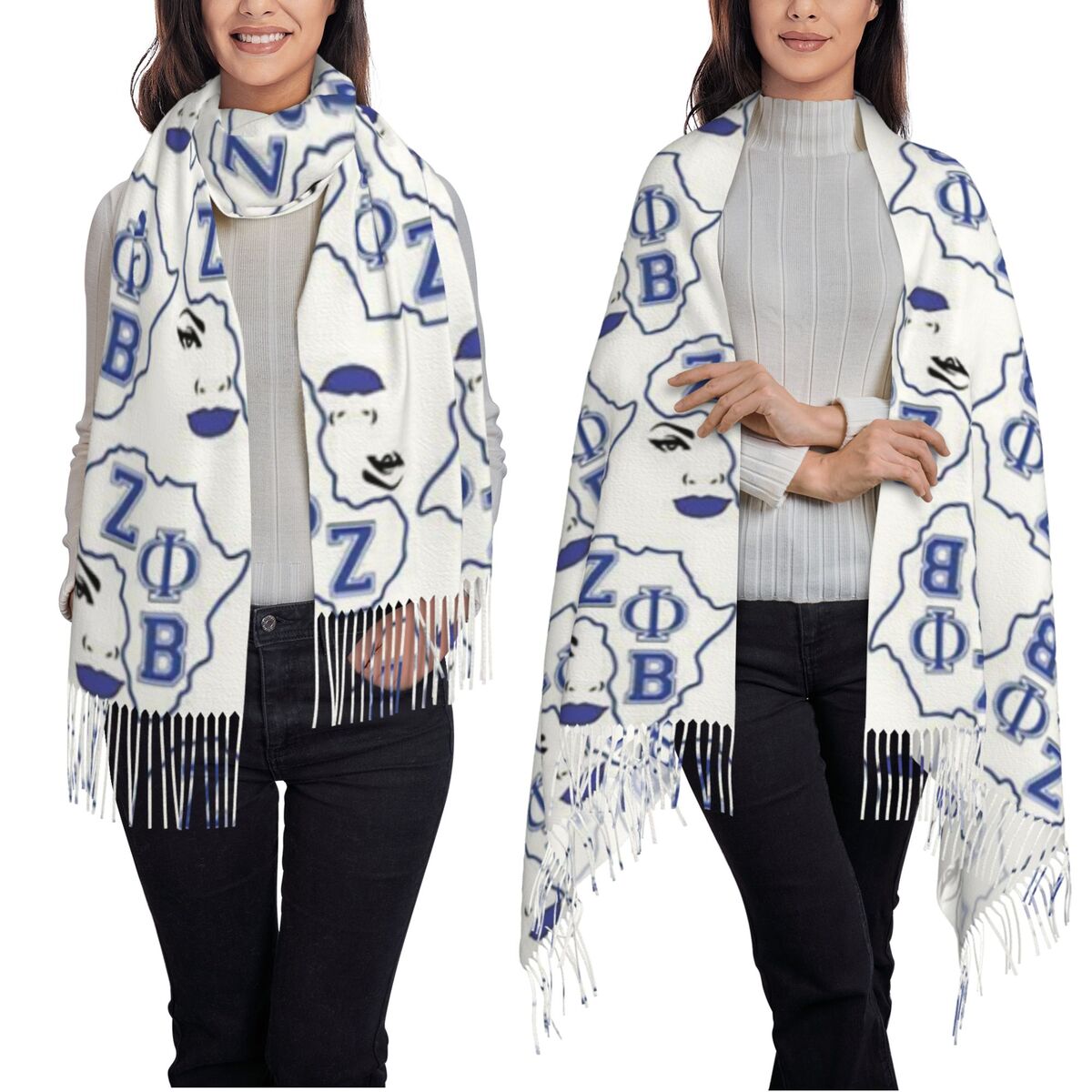 Bufanda grande con logotipo de - Women Fashion Logo reseña y precio