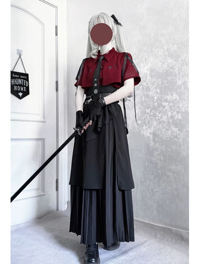 Conjuntos góticos Vintage eleg - Belted Shirt Dress reseña y precio