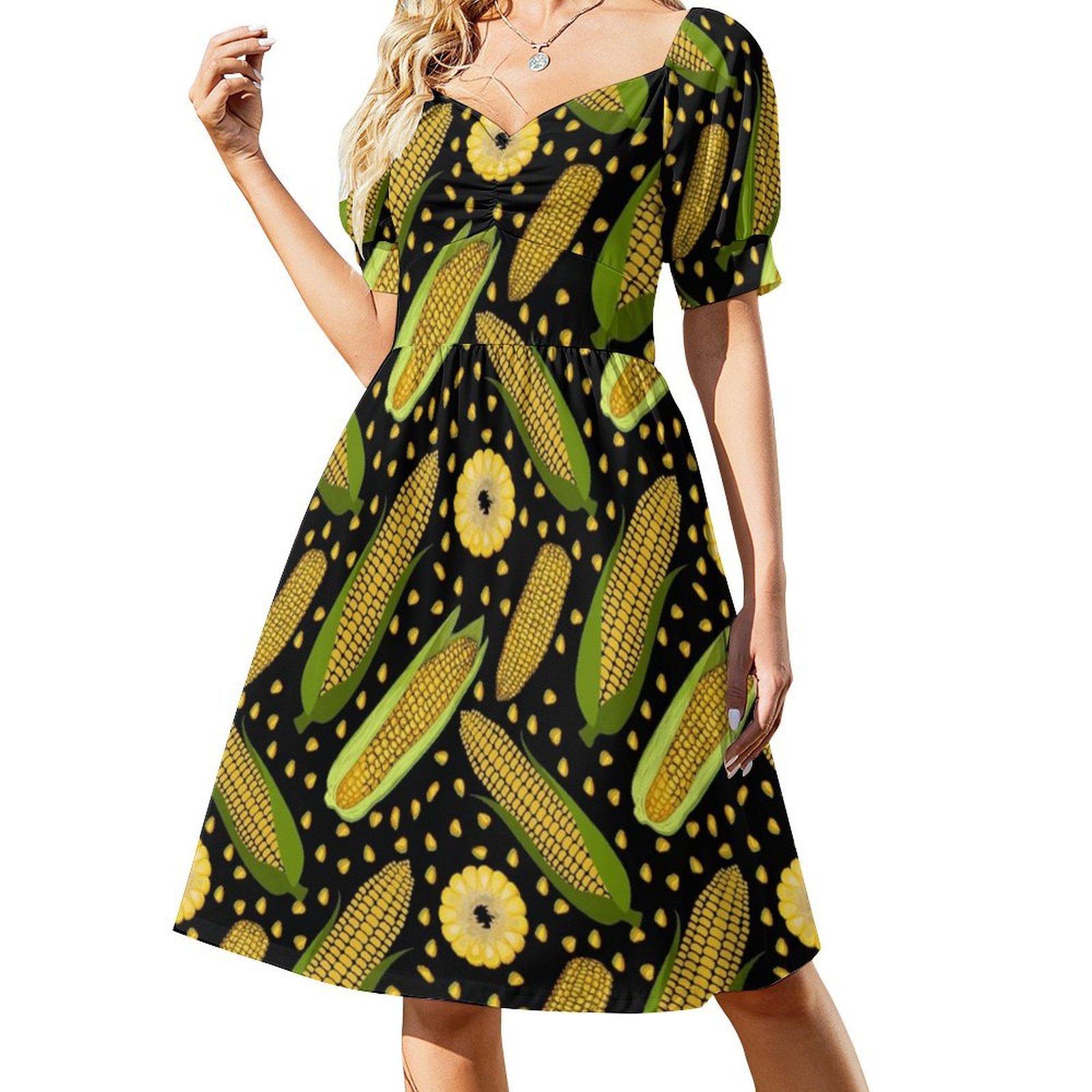 Vestido bata Floral con estamp - Smocked Dress Women reseña y precio