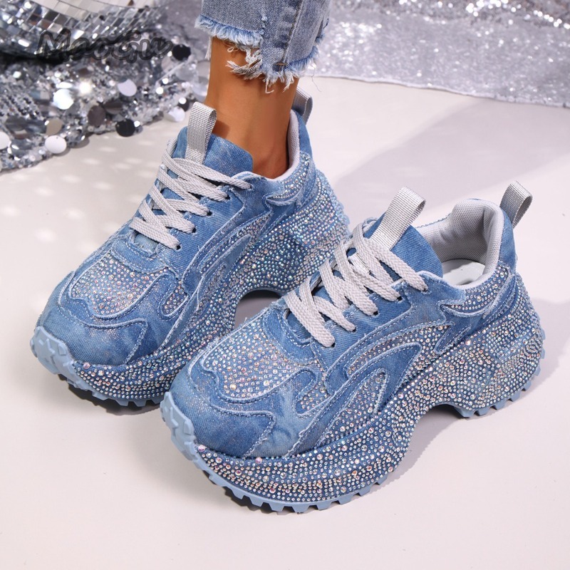 Zapatillas gruesas con diamant - Women'S Fashion Gym Shoes reseña y precio