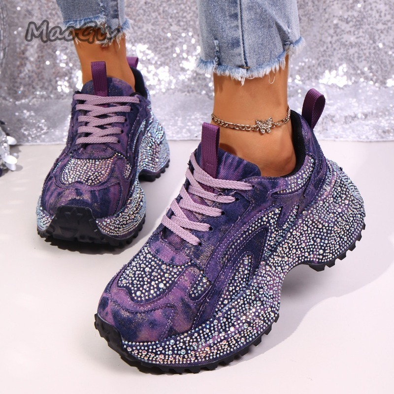 Zapatillas gruesas con diamant - Women'S Fashion Gym Shoes reseña y precio