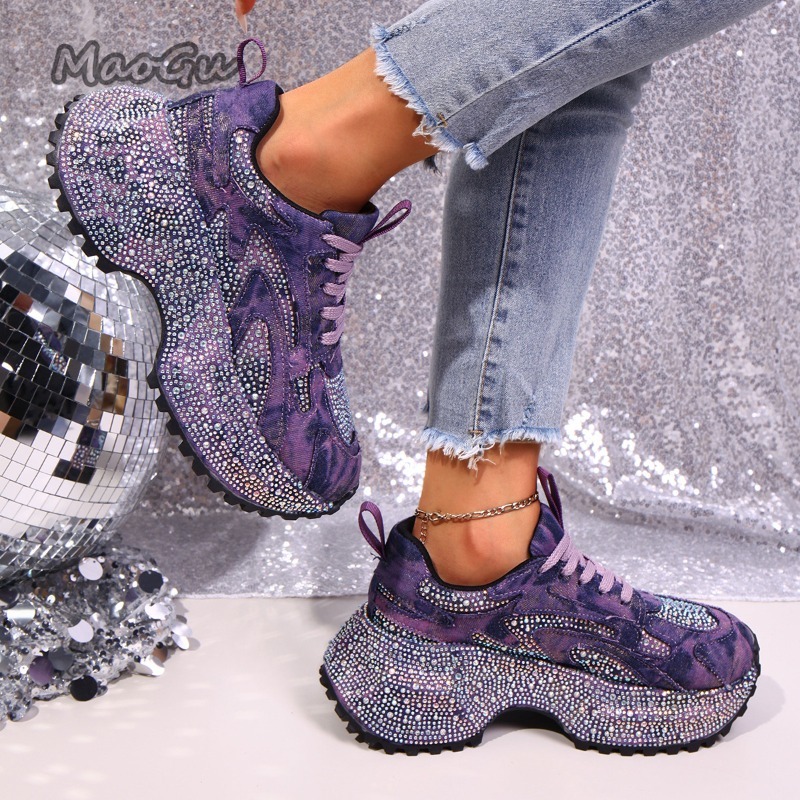 Zapatillas gruesas con diamant - Women'S Fashion Gym Shoes reseña y precio