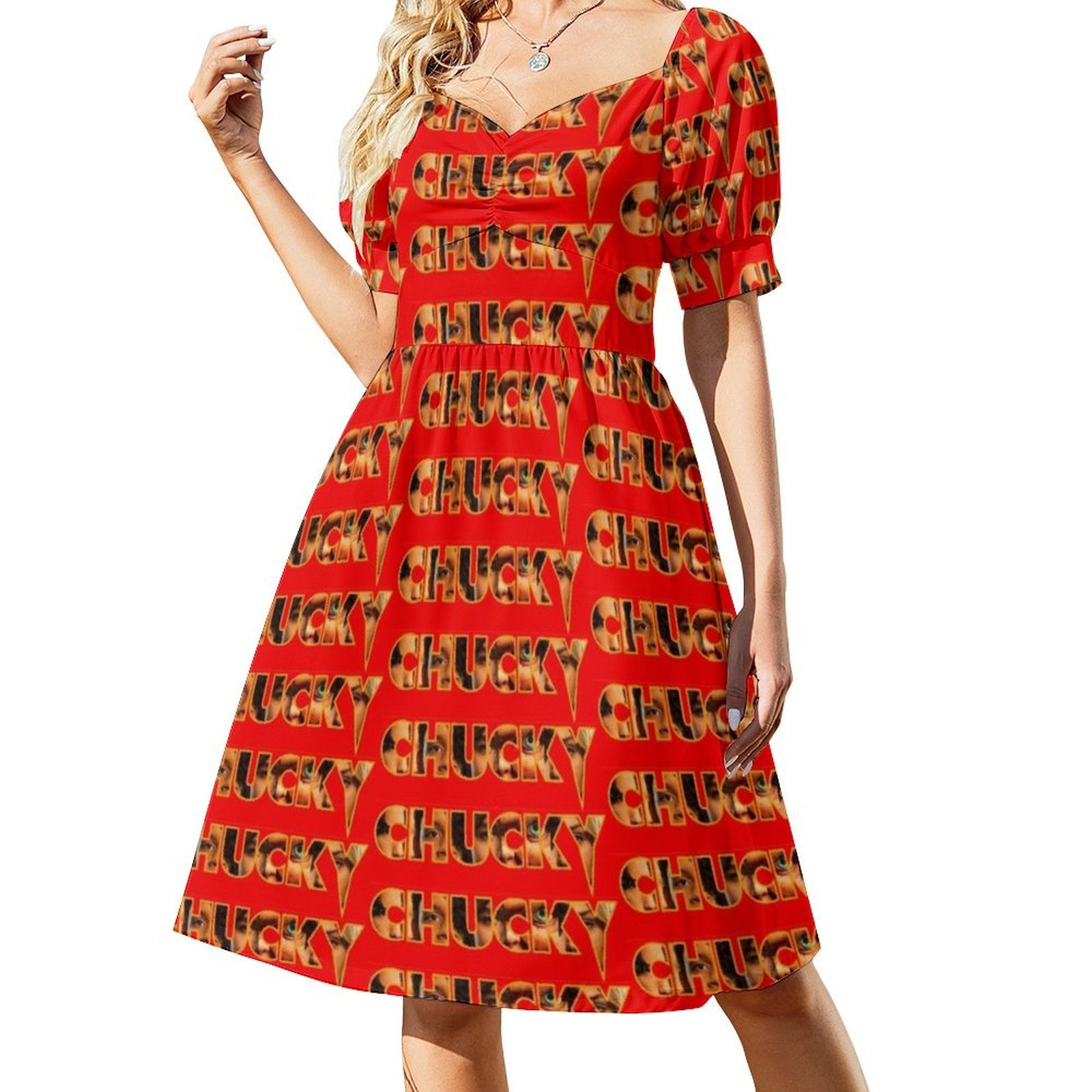 Chucky 2021 bloque de título v - Smocked Dress Women reseña y precio