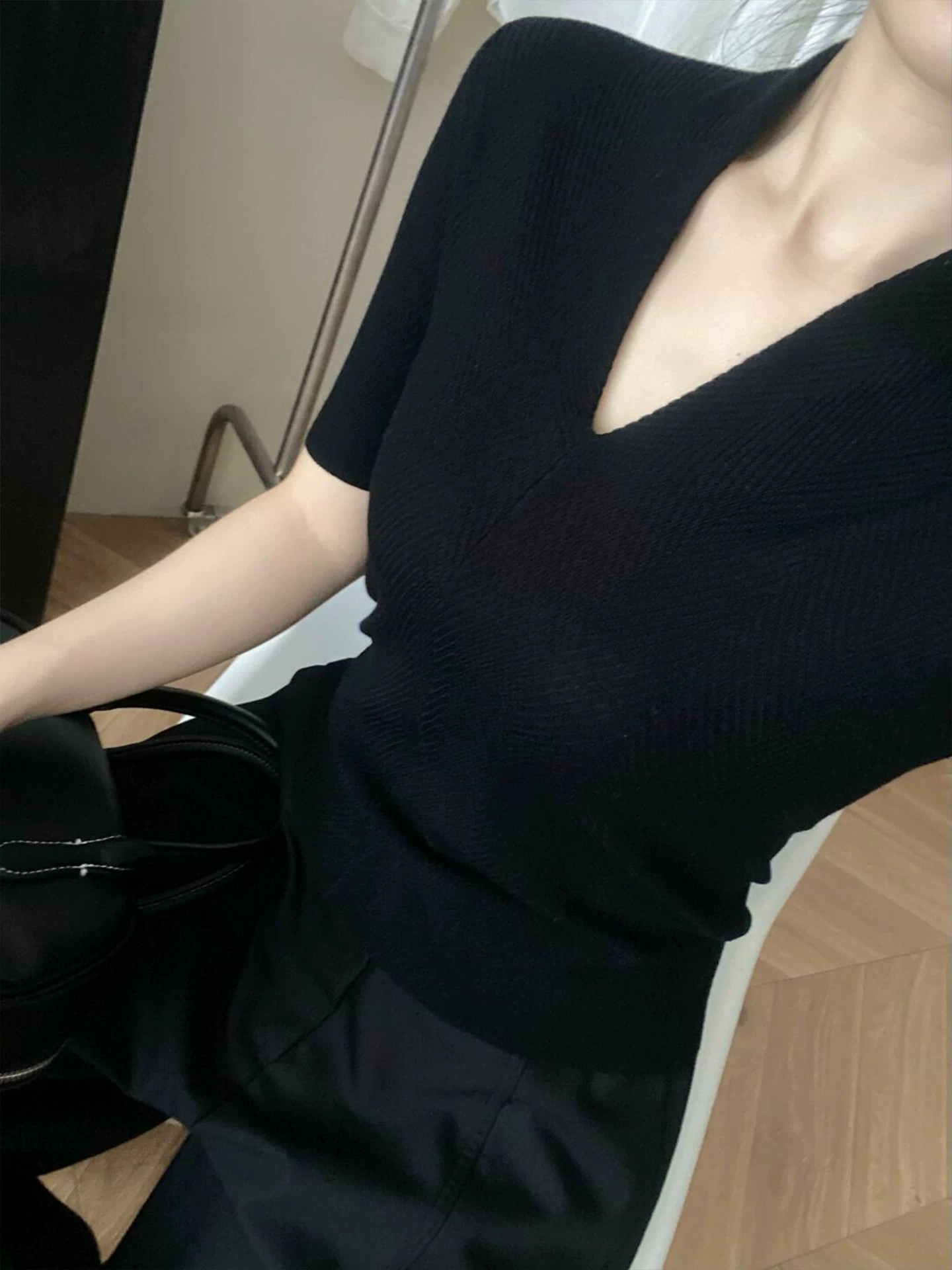 Camiseta de punto de manga cor - Women Fashion Styles reseña y precio