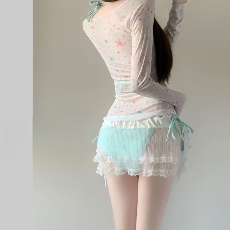 Conjunto de bikini de manga la - Women Fashion Korean reseña y precio