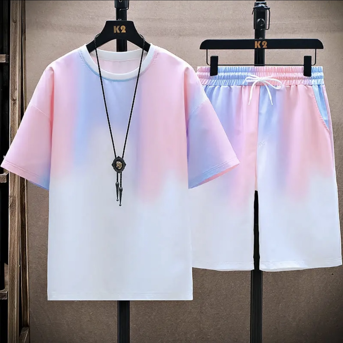 Nuevo conjunto de seda helada  - Women Fashion Korean reseña y precio