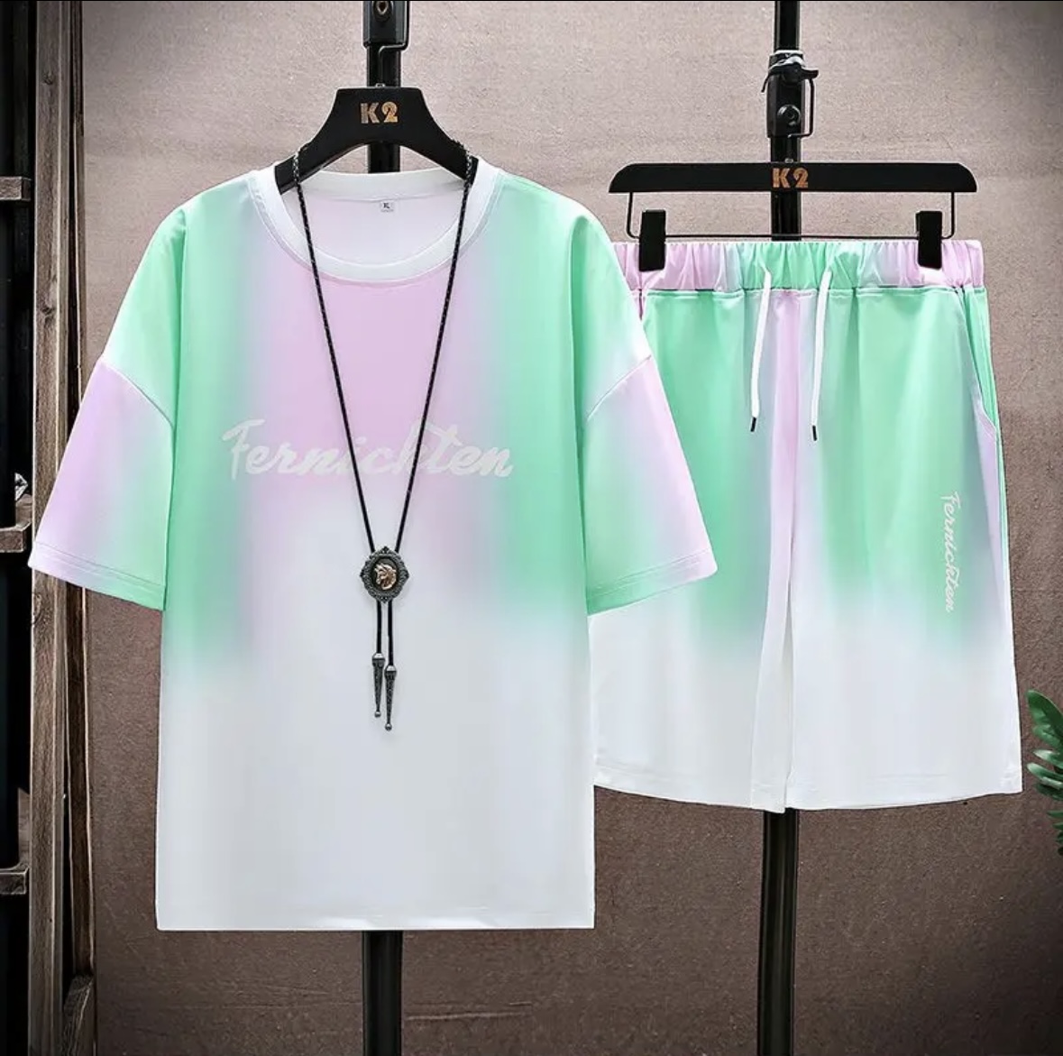 Nuevo conjunto de seda helada  - Women Fashion Korean reseña y precio