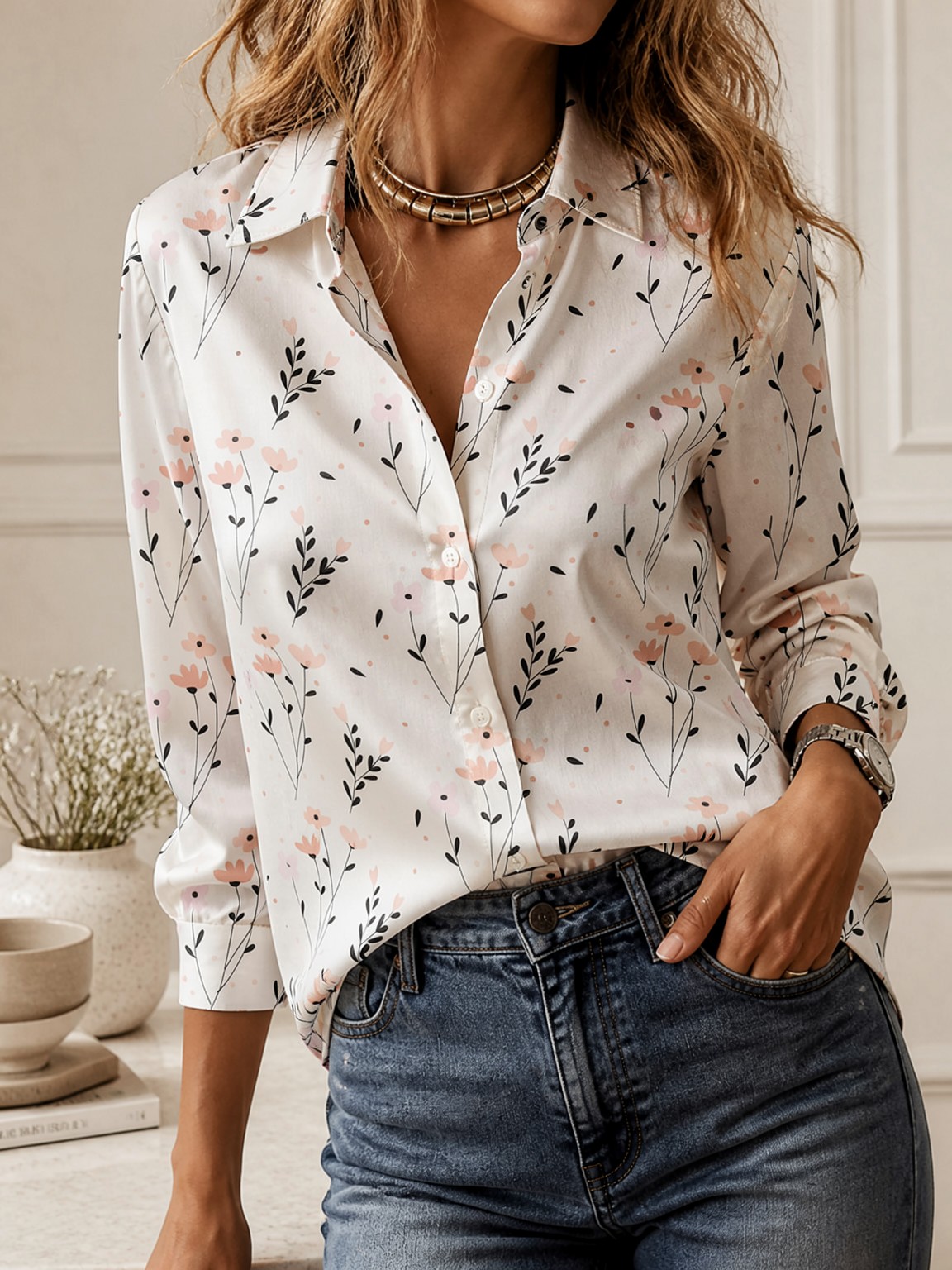 Camisa Minimalista de Manga La - Women Fashion Styles reseña y precio