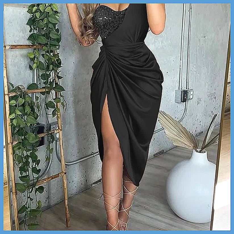 Vestido largo de lentejuelas c - Smocked Dress Women reseña y precio